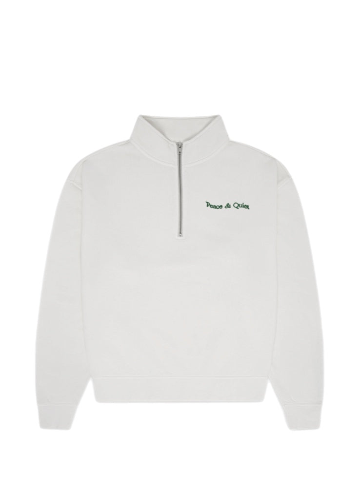 Museum of Peace & Quiet Wordmark Quarter Zip-Up – men's designer clothing