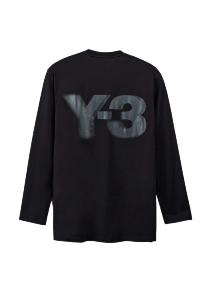 adidas Y-3 Logo LS Tee – men's designer apparel (view 2)