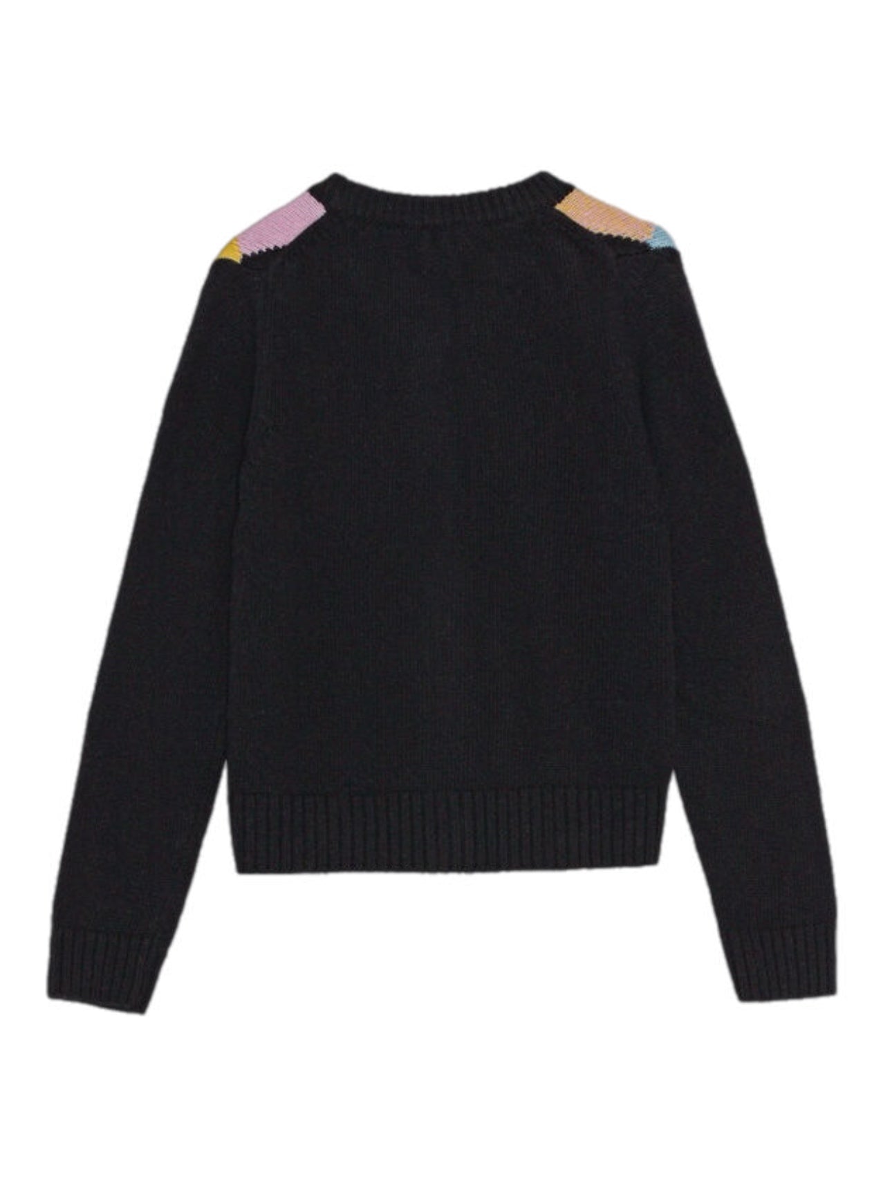 Ganni Harlequin Wool Mix Knit Cardigan – women's designer knitwear (view 2)