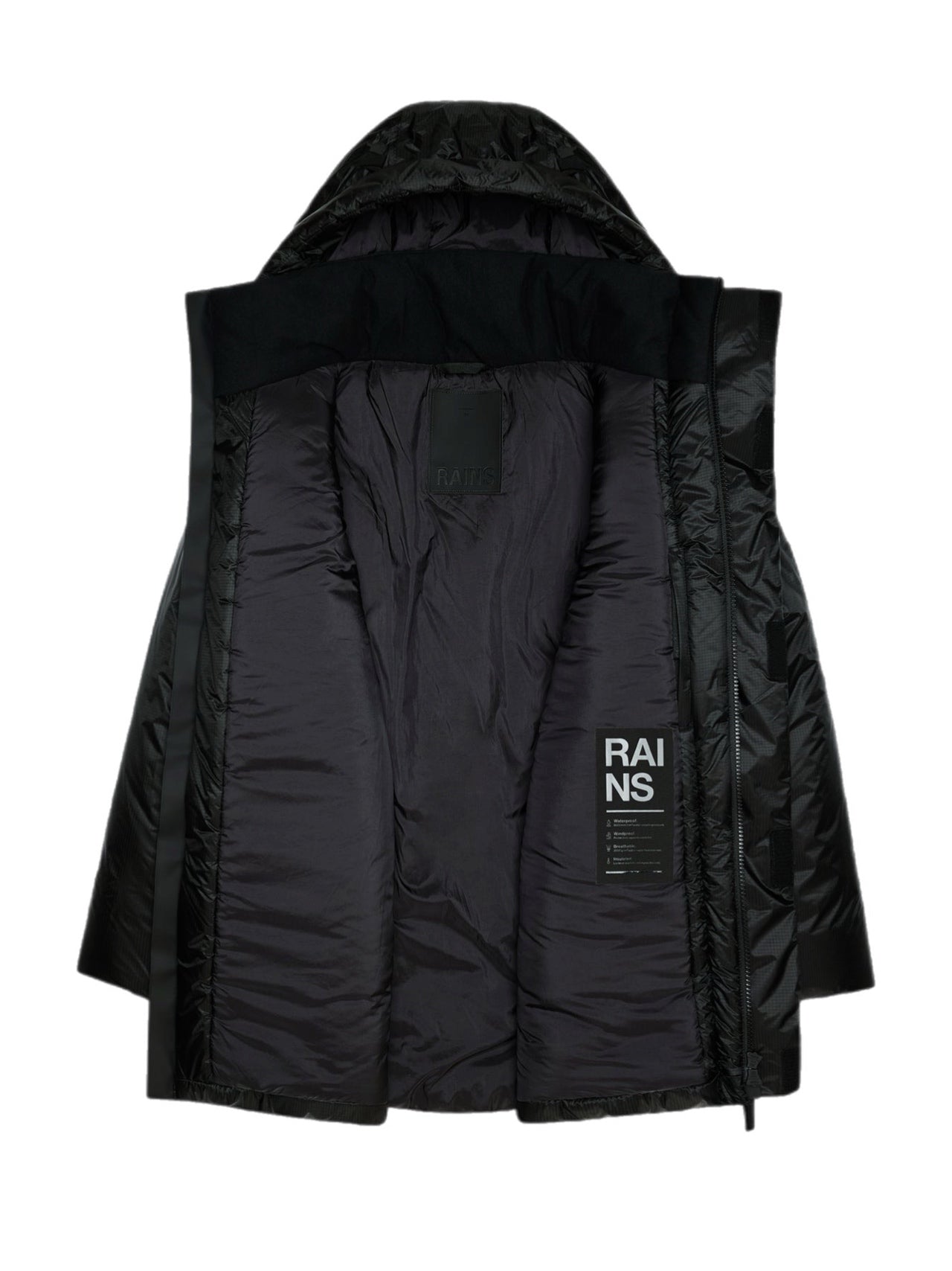 Rains Torna Insulated Long Jacket – men's designer outerwear (view 2)