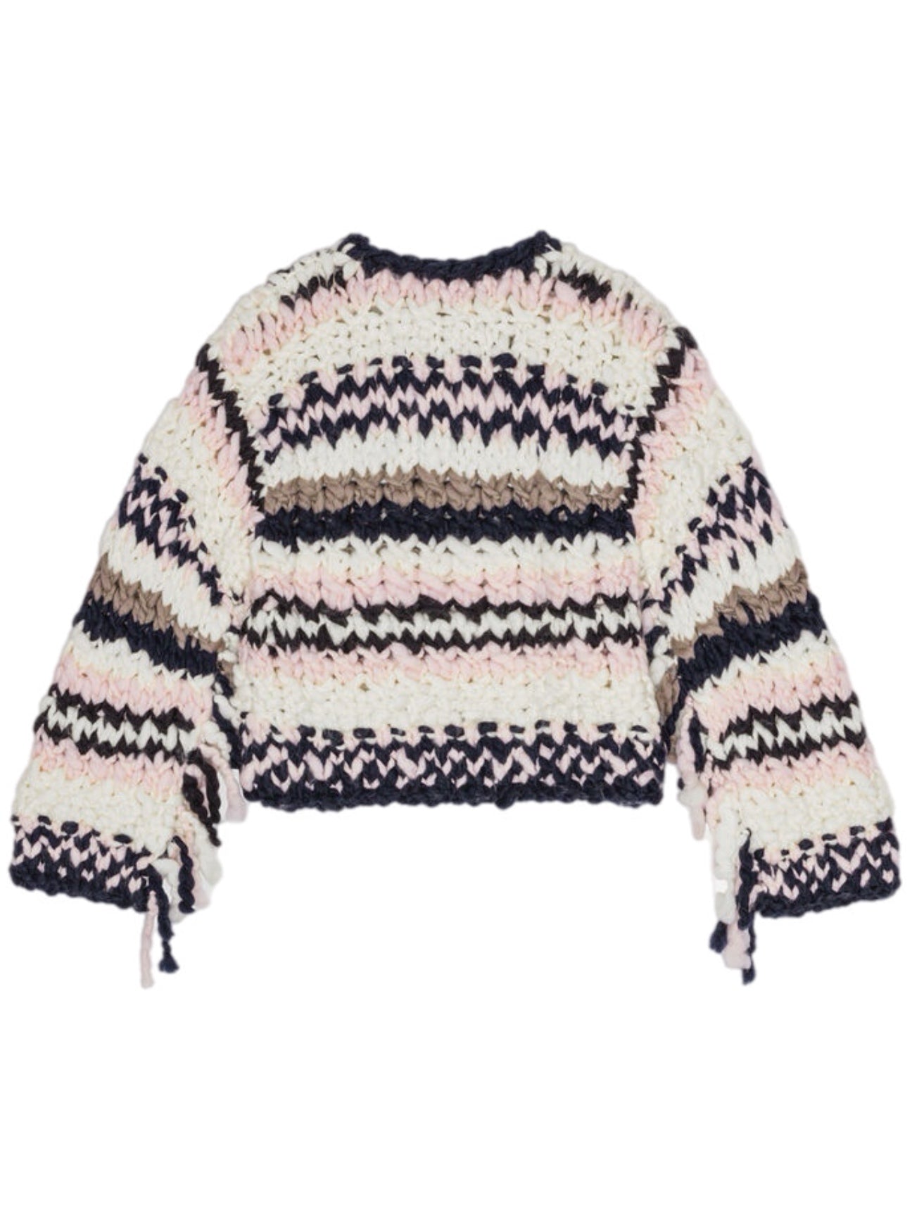 Ganni Wool Roving Handknit Crewneck – women's designer knitwear (view 2)