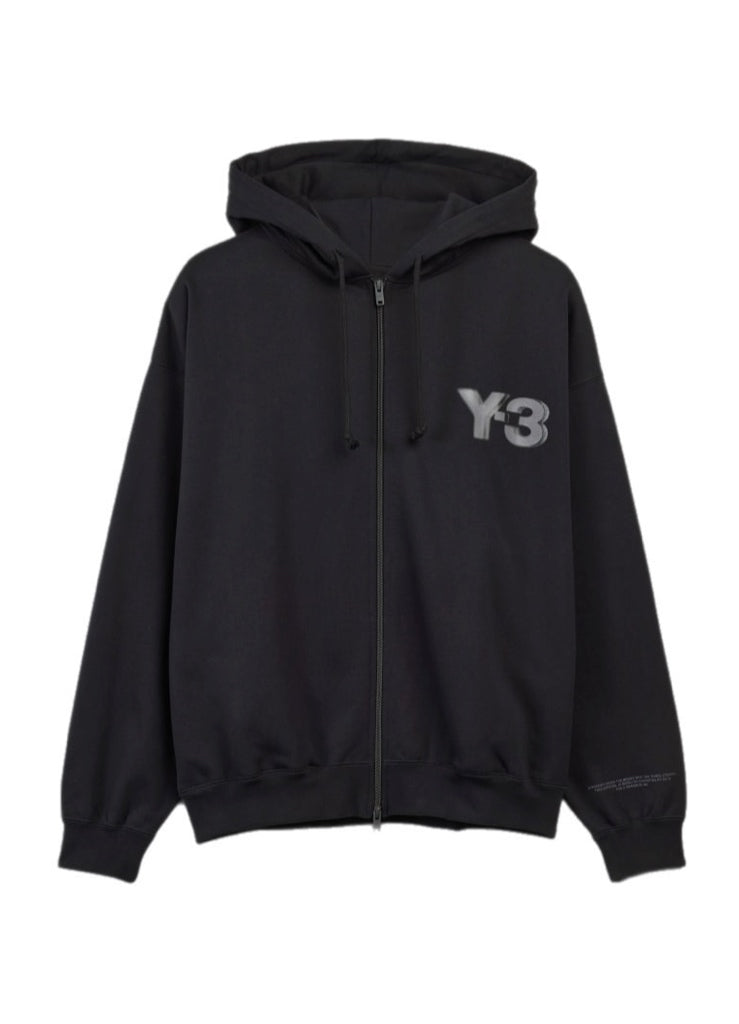 adidas Y-3 Logo Zip Hoodie – Black – men's designer sweatshirts