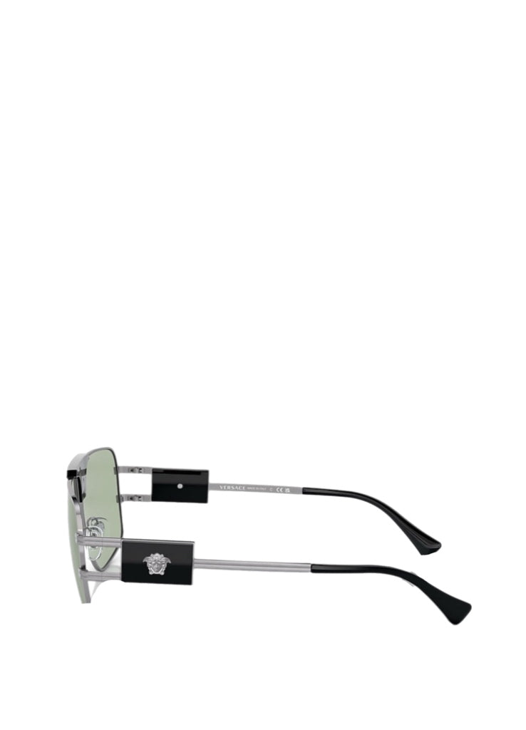 Versace Eyewear Squared Pilot Sunglasses
