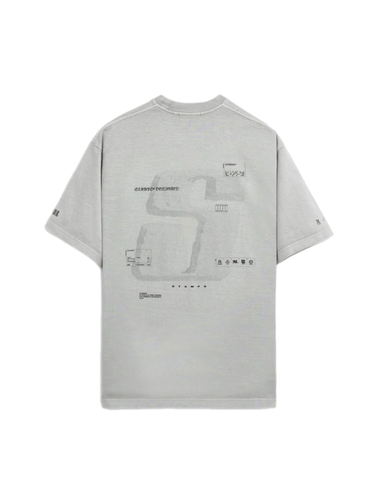 STAMPD Cement Transit Relaxed Vintage Washed Tee Shirt – men's designer apparel (view 2)