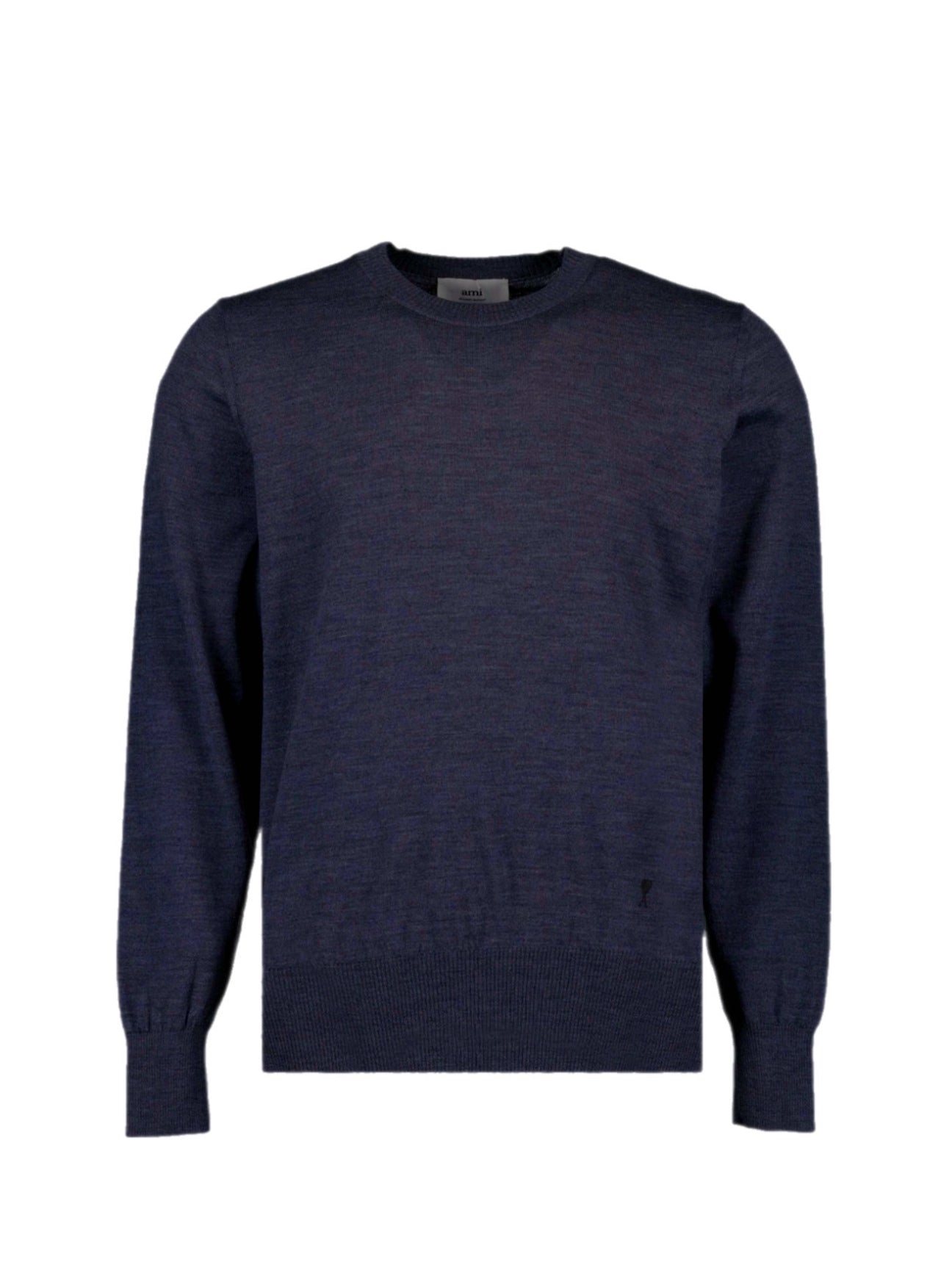 Ami Paris Pull Col Round Ami De Coeur Ton Sur Ton Sweater – men's designer knitwear (view 2)