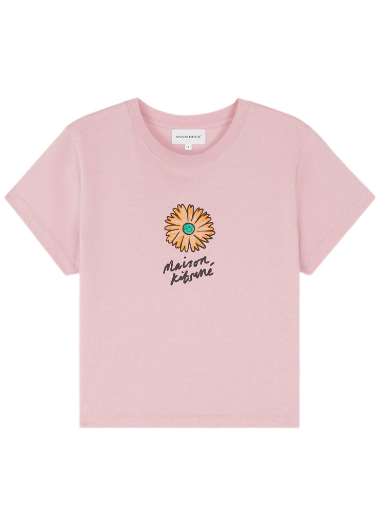 Maison Kitsuné Floating Flower Baby Tee-Shirt – women's designer apparel (view 2)