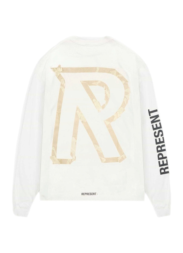 Represent Masking Tape Initial Long Sleeve T-Shirt – men's designer apparel (view 2)
