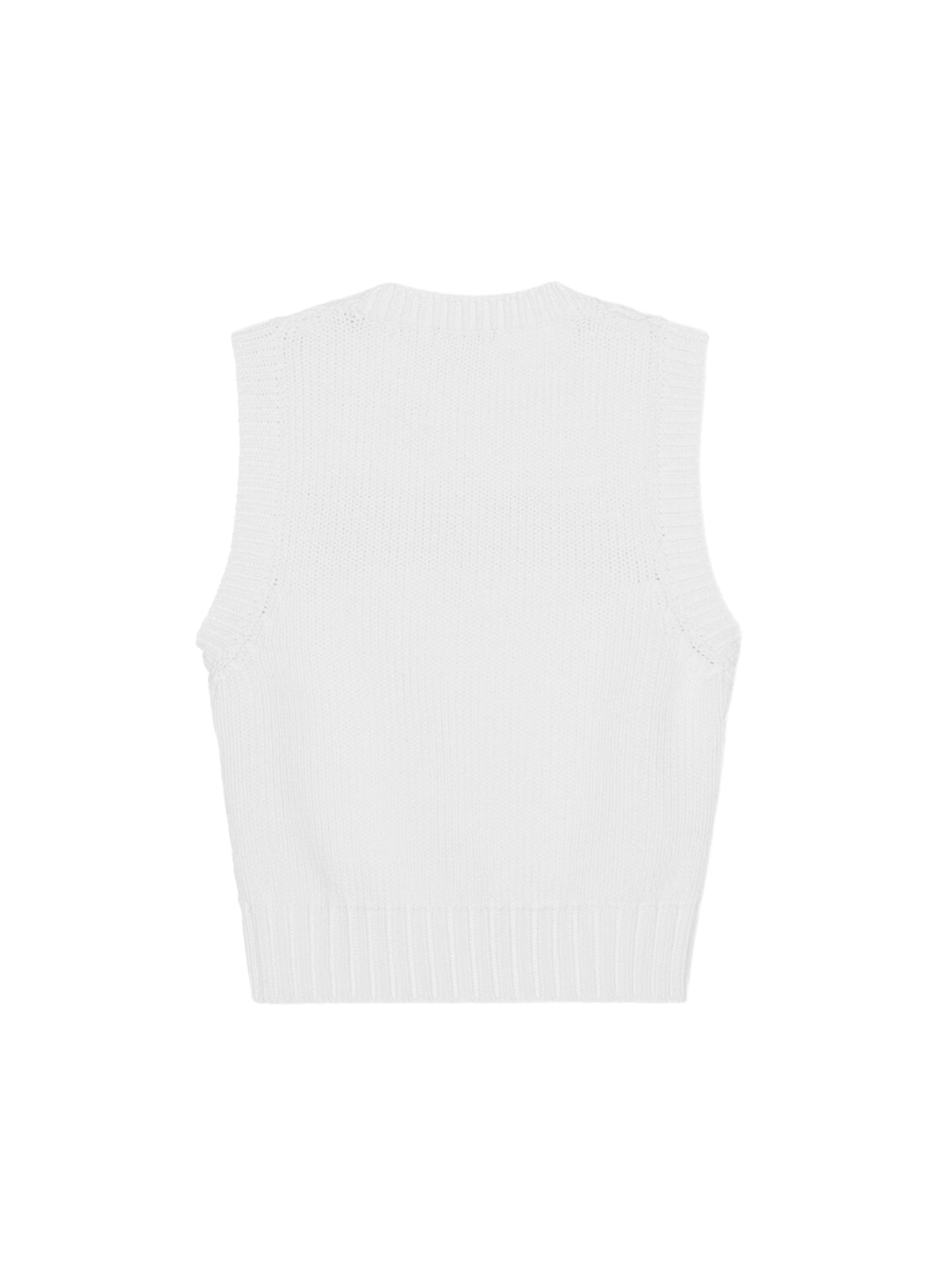 Ganni Cotton Rope Vest – women's designer outerwear (view 2)