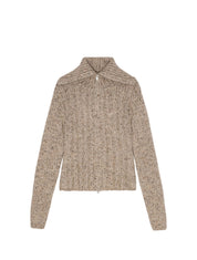 Ganni Alpaca Cotton Mix High Neck Sweater – women's designer knitwear
