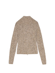 Ganni Alpaca Cotton Mix High Neck Sweater – women's designer knitwear (view 2)