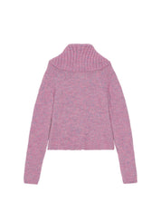 Ganni Alpaca Cotton Mix High Neck Sweater – women's designer knitwear (view 2)