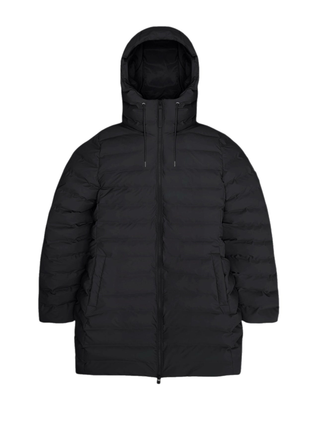 Rains Alta Long Puffer Cargo Jacket – men's designer outerwear