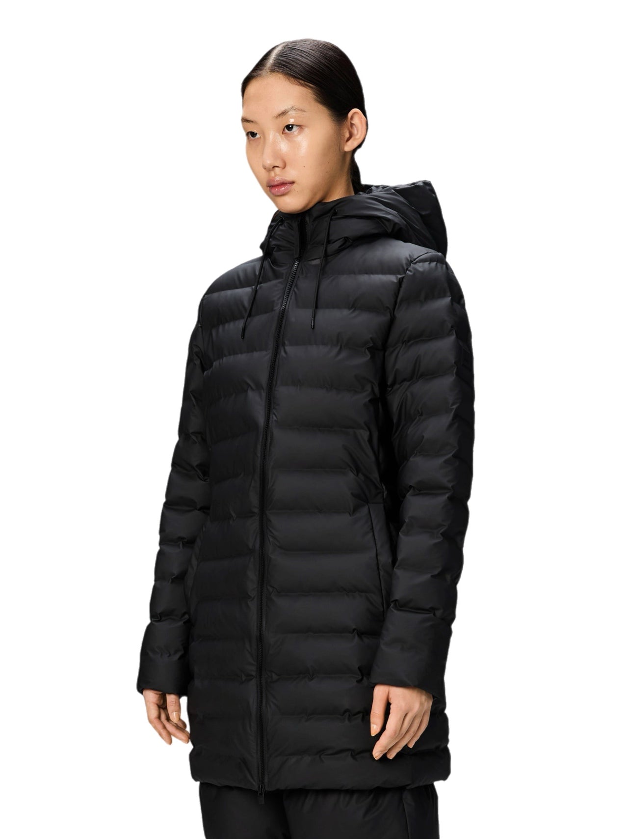 Rains Alta Long Puffer Cargo Jacket – men's designer outerwear (view 3)