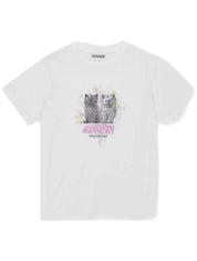 Ganni Basic Jersey Kittens Relaxed T-Shirt – women's designer apparel