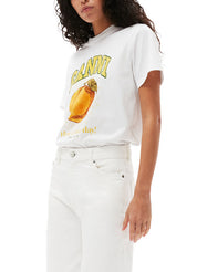 Ganni Basic Jersey Peach Relaxed T-Shirt – women's designer apparel (view 3)