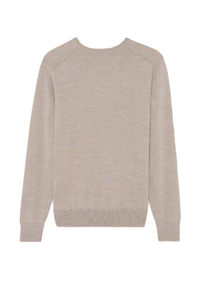 Maison Kitsune Chillax Fox Patch Classic R-Neck Jumper – men's designer clothing (view 2)