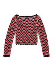 Ganni Cotton Crochet Cardigan – women's designer knitwear (view 2)
