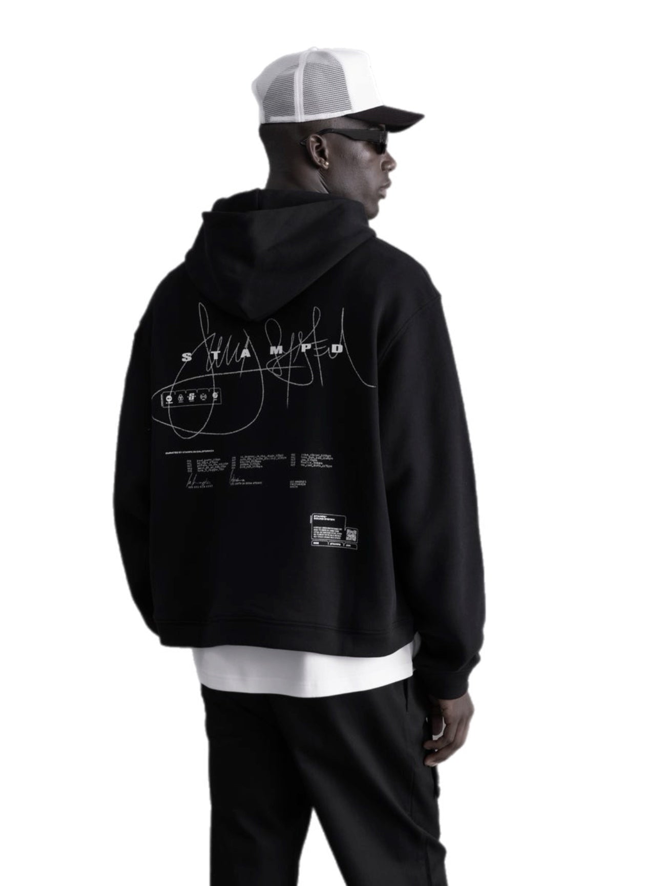 STAMPD F24 Sound System Cropped Hoodie – men's designer sweatshirts (view 3)