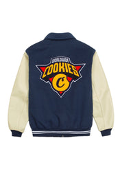 Cookies Full Clip Melton Wool Varsity Jacket – men's designer outerwear (view 4)
