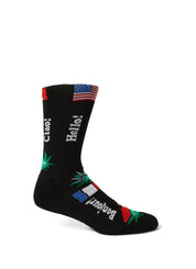 HUF Green Buddy Tourist Socks – men's designer clothing (view 4)