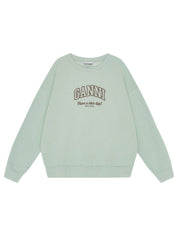 Ganni Isoli Aqua Foam Oversized Sweatshirt – women's designer sweatshirts