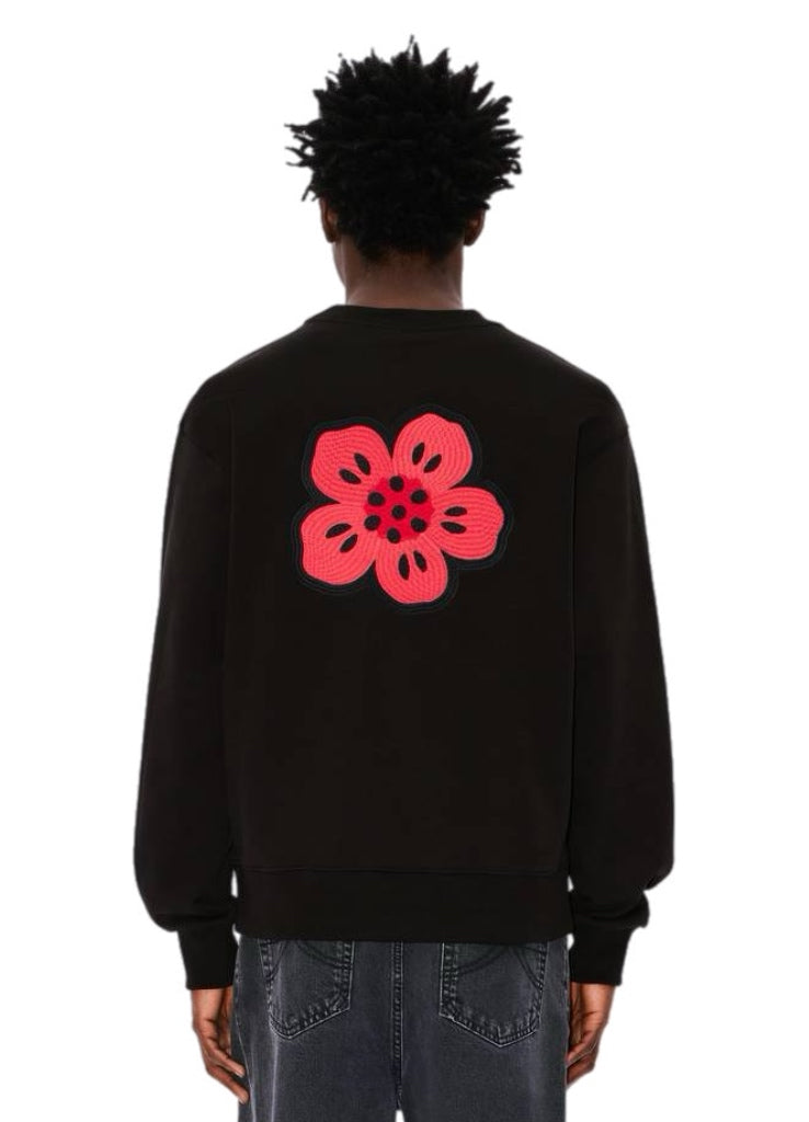 Kenzo Logo Boke Flower Embroidered Crewneck Sweatshirt – men's designer sweatshirts (view 4)