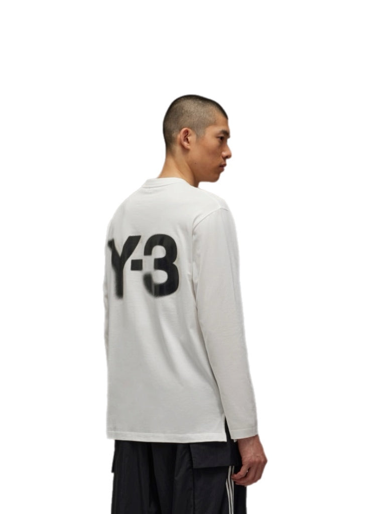 adidas Y-3 Logo LS Tee – men's designer apparel (view 4)