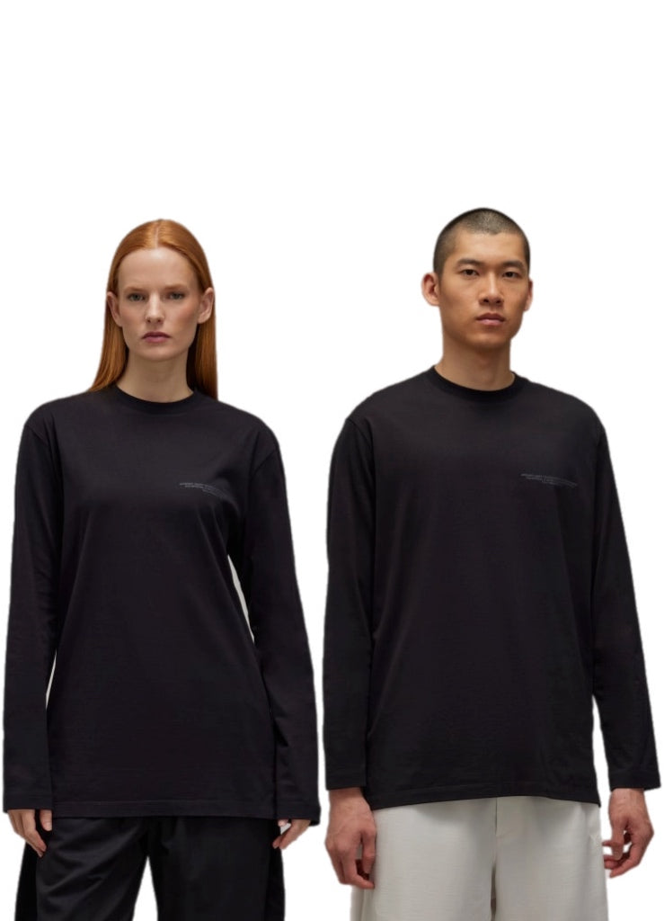 adidas Y-3 Logo LS Tee – men's designer apparel (view 3)
