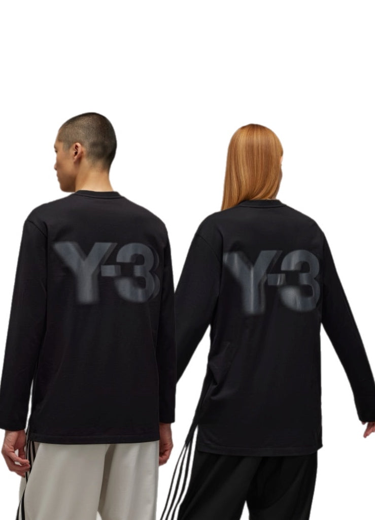adidas Y-3 Logo LS Tee – men's designer apparel (view 4)