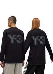 adidas Y-3 Logo LS Tee – men's designer apparel (view 4)