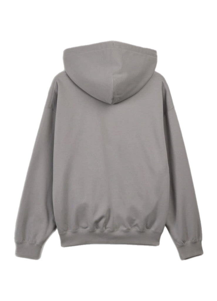 adidas Y-3 Logo Zip Hoodie – Charcoal Solid Grey – men's designer sweatshirts (view 2)
