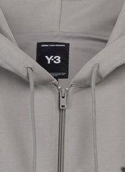 adidas Y-3 Logo Zip Hoodie – Charcoal Solid Grey – men's designer sweatshirts (view 3)