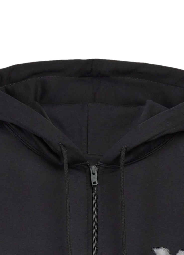 adidas Y-3 Logo Zip Hoodie – Black – men's designer sweatshirts (view 3)