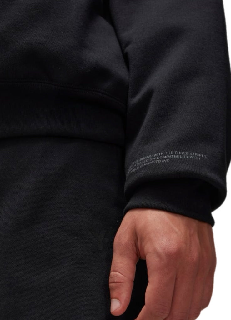 adidas Y-3 Logo Zip Hoodie – Black – men's designer sweatshirts (view 4)