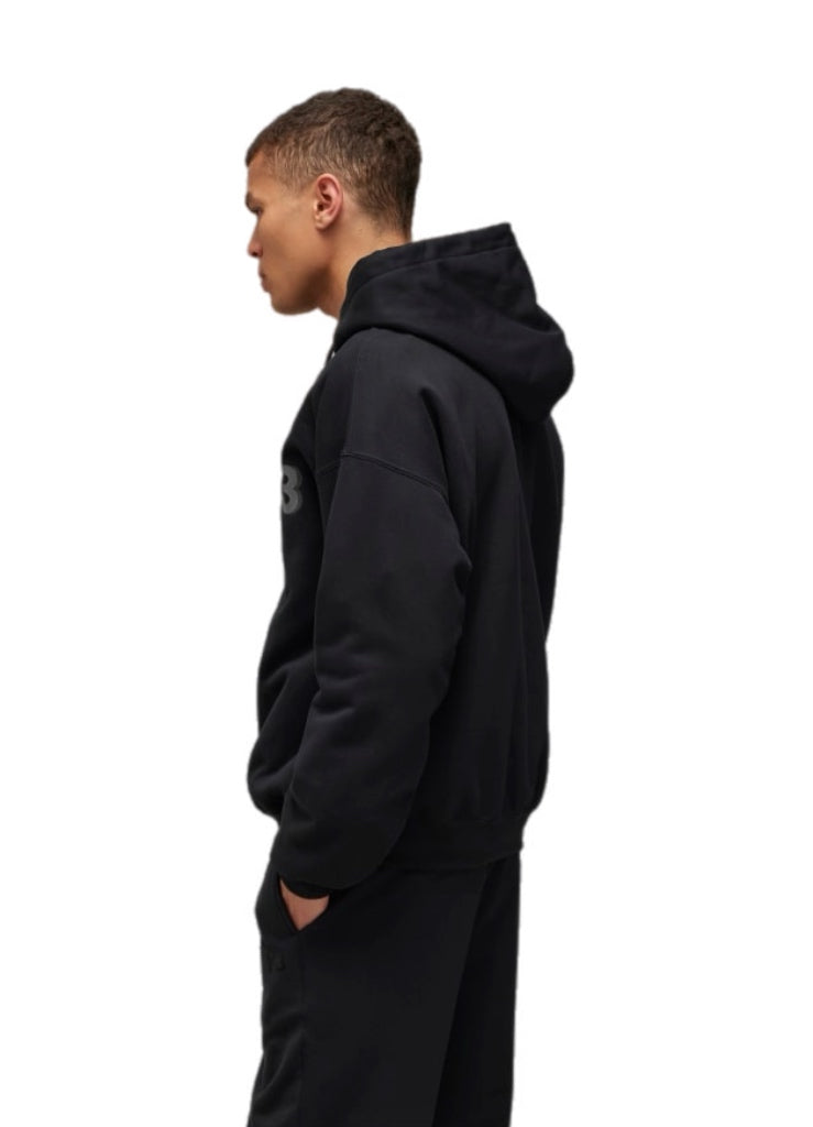 adidas Y-3 Logo Zip Hoodie – Black – men's designer sweatshirts (view 7)