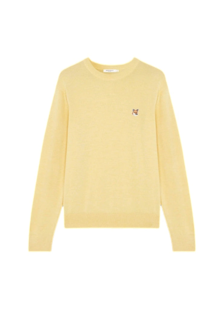 Maison Kitsuné Fox Head Patch Loose Round-Neck Sweater – women's designer knitwear (view 2)
