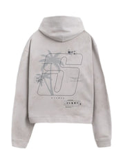 STAMPD Transit Tie Dye Cropped Hooded Sweatshirt – men's designer sweatshirts (view 2)