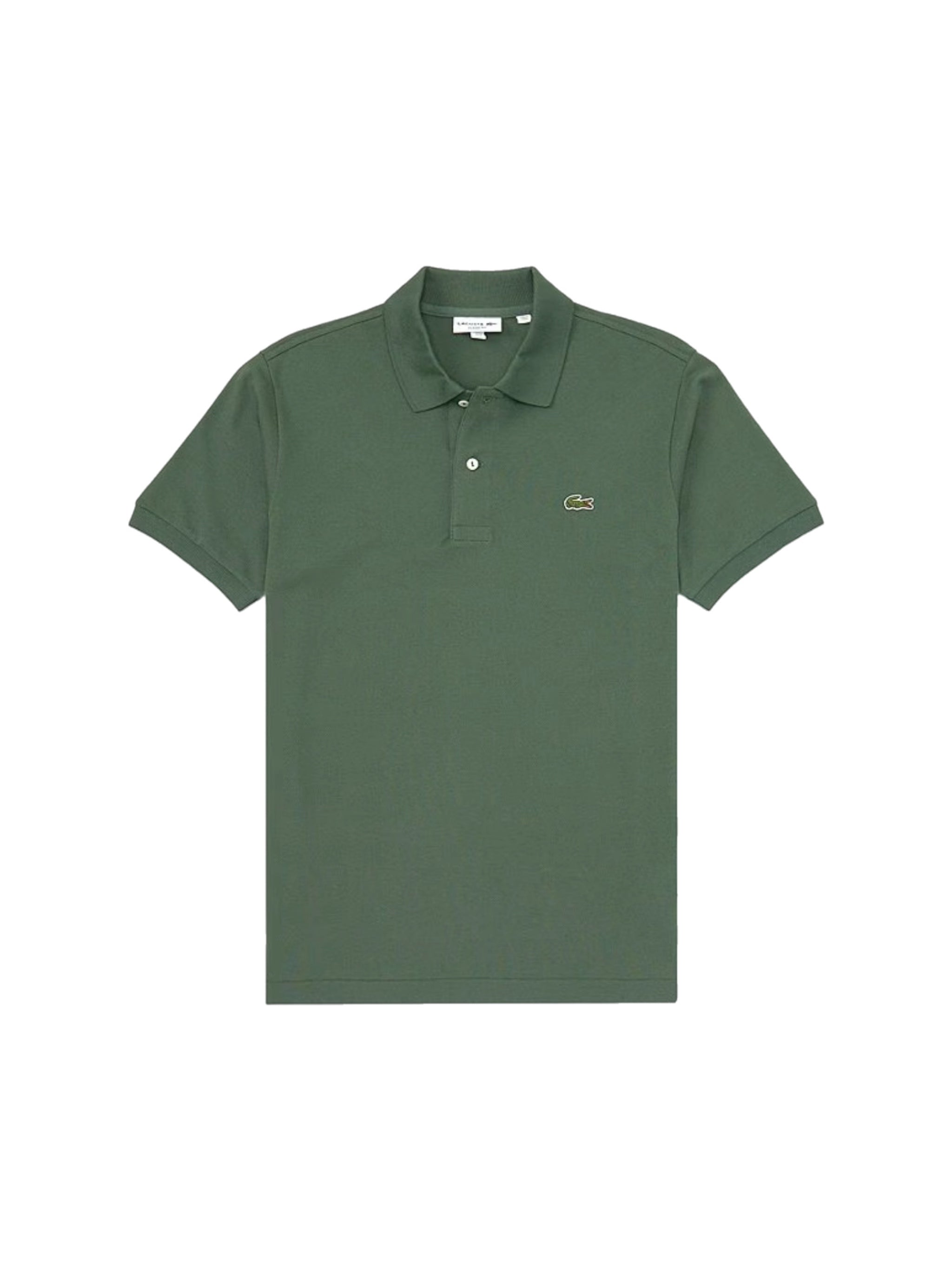 Lacoste Short Sleeved Ribbed Collar Polo – men's designer trousers (view 6)