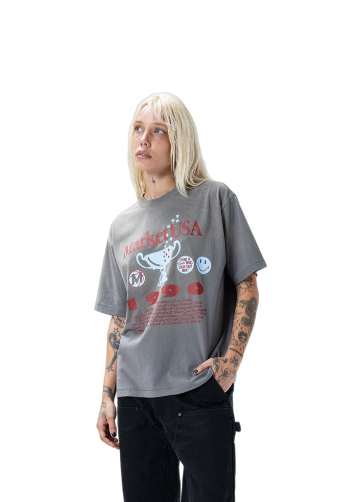 Market Smiley 1990 T-Shirt – men's designer apparel (view 4)