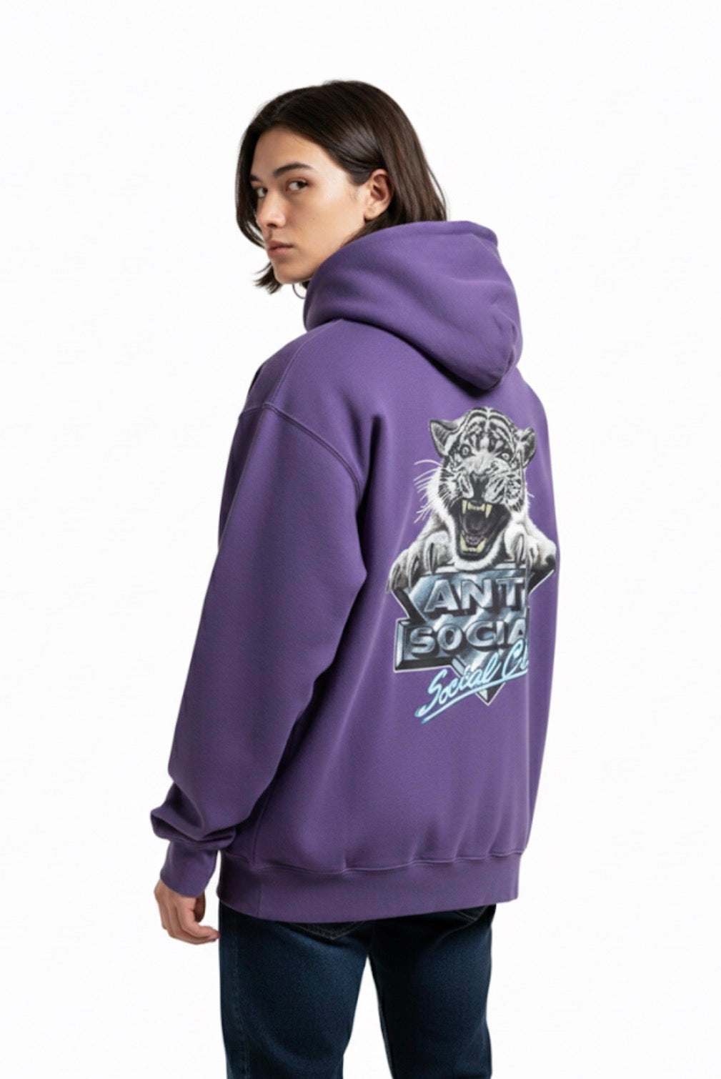 Anti Social Social Club Snow Cat Hoodie – men's designer sweatshirts (view 4)