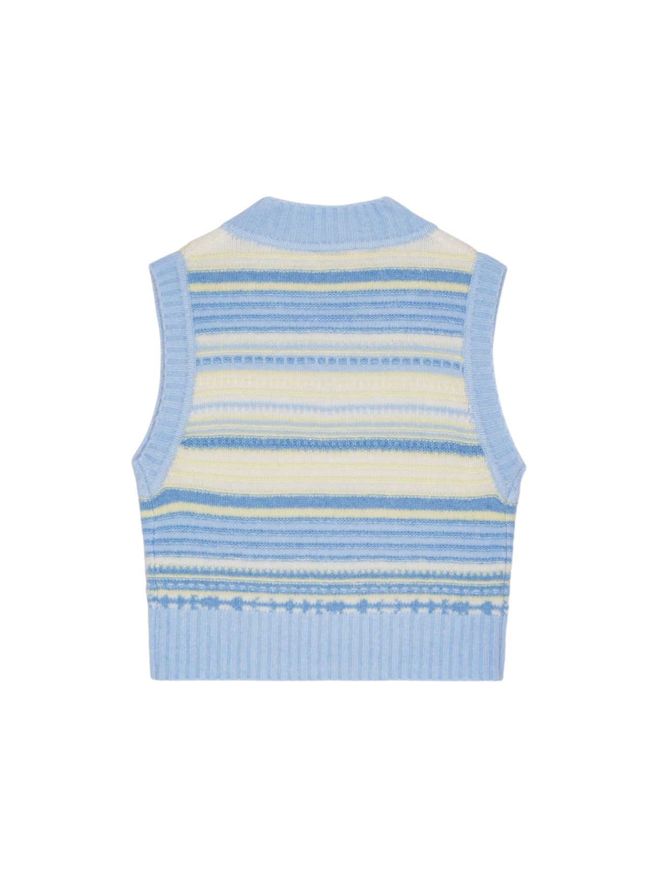 Ganni Soft Wool Stripe Vest – women's designer outerwear (view 2)