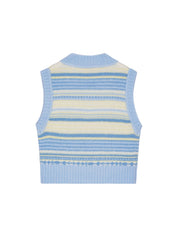Ganni Soft Wool Stripe Vest – women's designer outerwear (view 2)