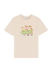 Maison Kitsuné Surfing Foxes Comfort Tee-Shirt – men's designer apparel (view 2)