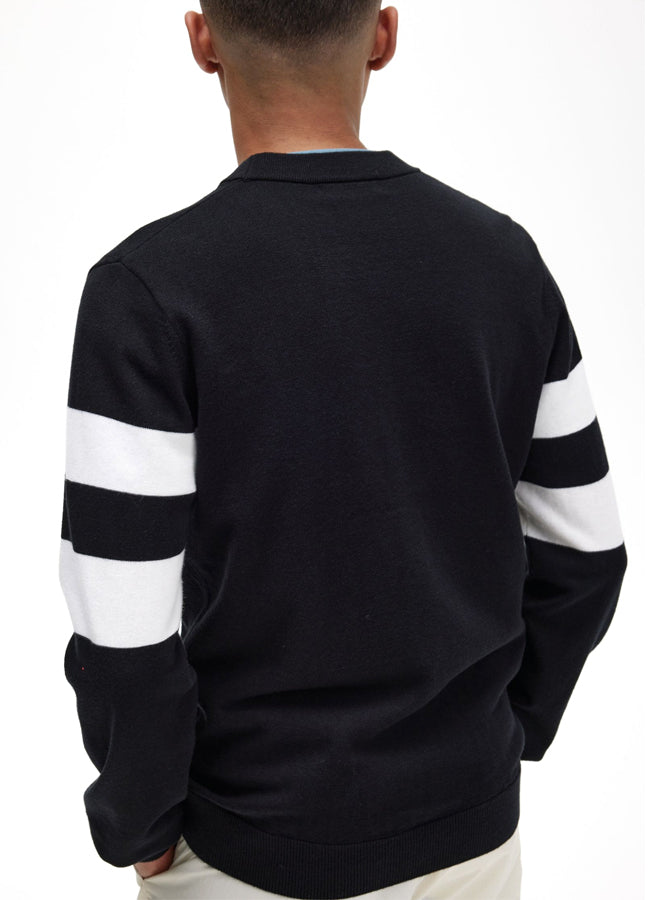 Fred Perry Tipped Sleeve Cardigan – men's designer knitwear (view 5)