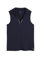 Puma Golf Women's Cloudspun Piped Sleeveless Polo – women's designer apparel