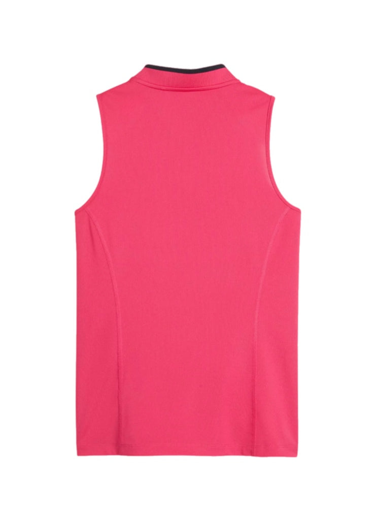 Puma Golf Women's Range Sleeveless Pique Top – women's designer apparel (view 2)