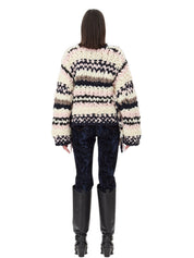 Ganni Wool Roving Handknit Crewneck – women's designer knitwear (view 5)