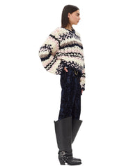 Ganni Wool Roving Handknit Crewneck – women's designer knitwear (view 6)