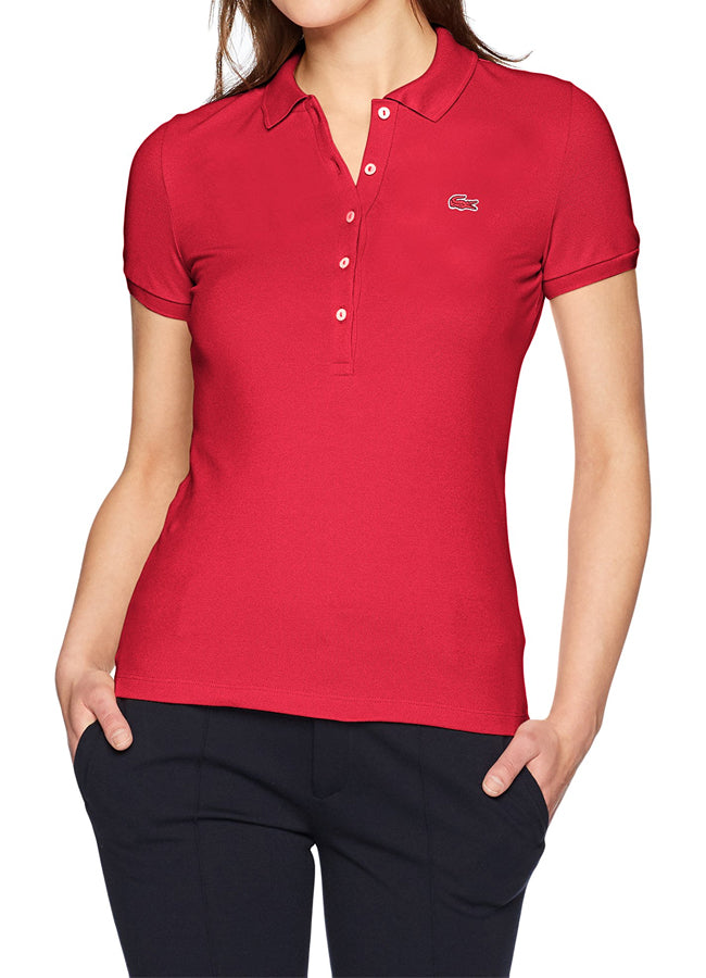 Women's Slim Fit Stretch Mini Cotton Pique Polo Shirt PF7845