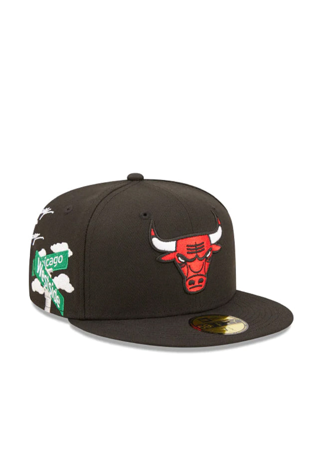 New Era Cloud Icon 5950 Chicago Bulls Fitted Hat – men's headwear